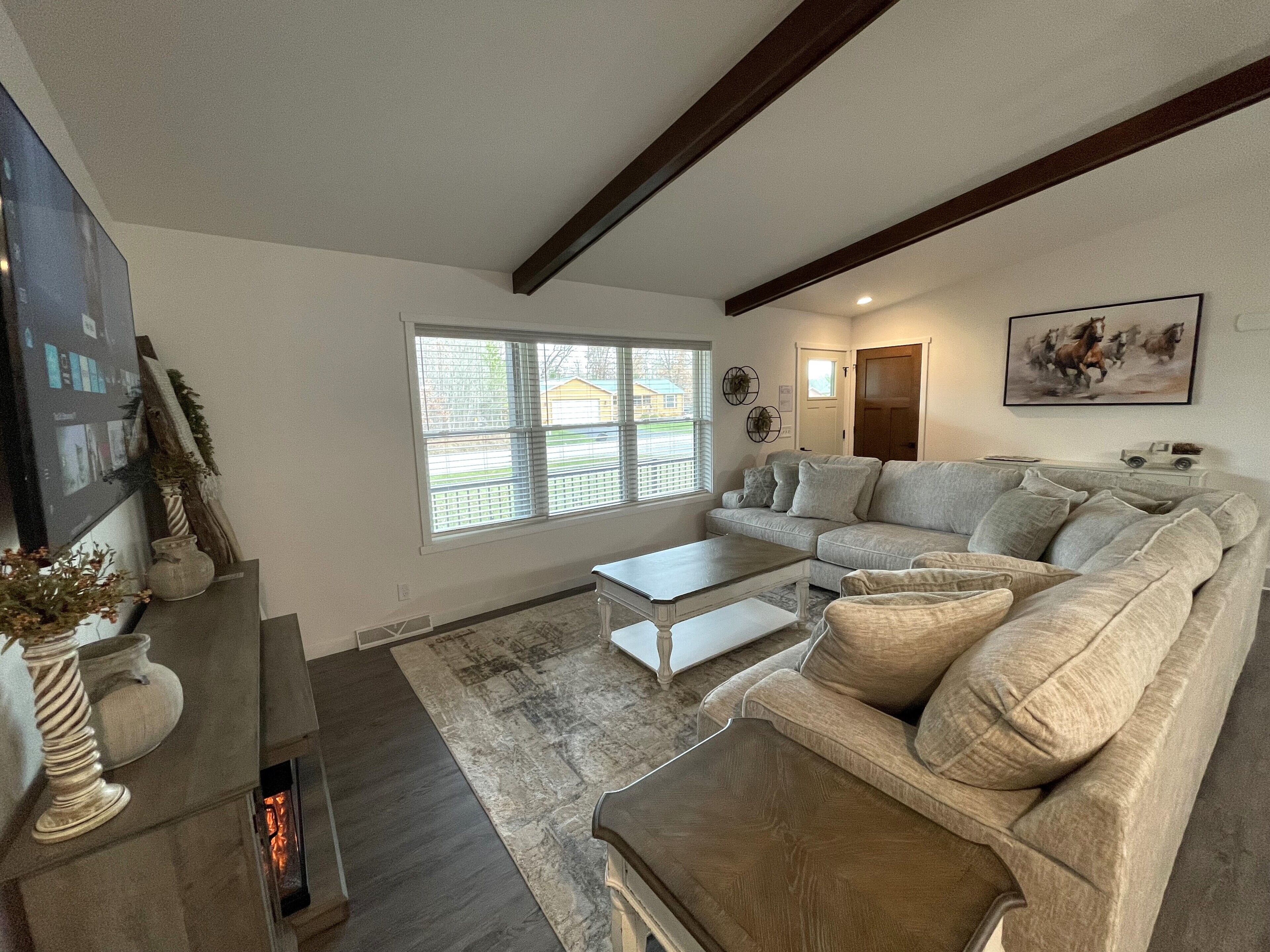 TV connectée, cheminée