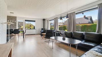 Pejs, dvd-afspiller, bordtennisbord, stereoanlæg