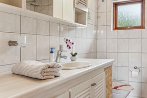 Douche, sèche-cheveux