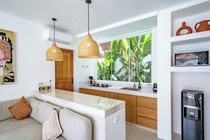 Villa, 1 chambre, patio, vue piscine | Cuisine privée