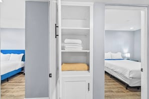 2 bedrooms, iron/ironing board, WiFi, bed sheets