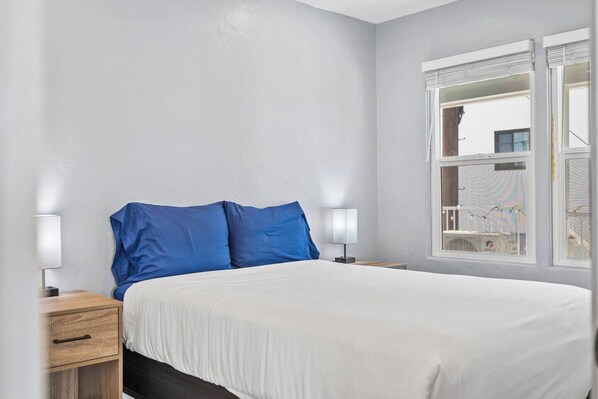 2 bedrooms, iron/ironing board, WiFi, bed sheets