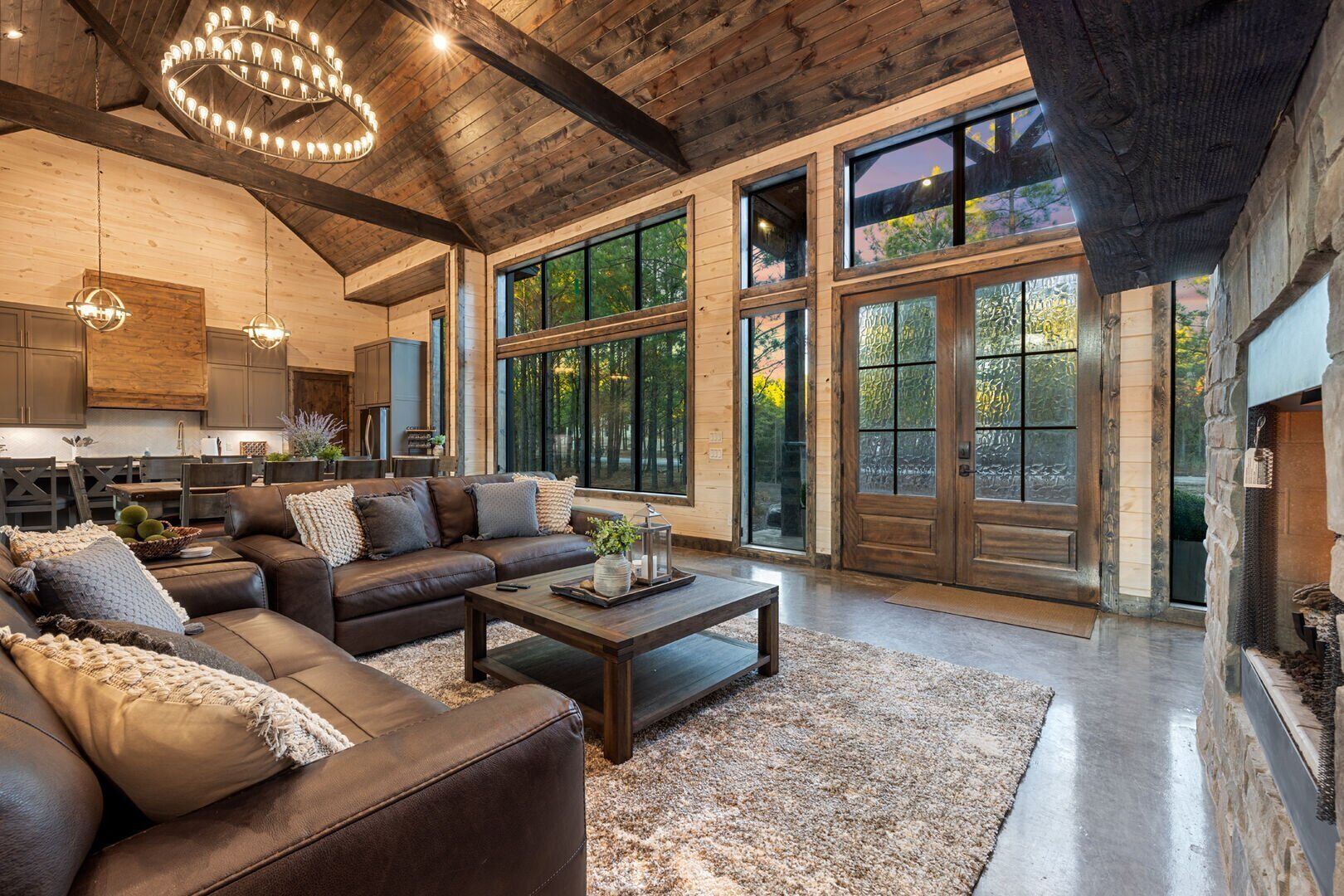 Smart TV, fireplace, video games, foosball