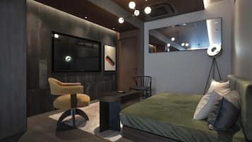 Superior Studio Suite | Living area | 60-inch Smart TV with digital channels, streaming services