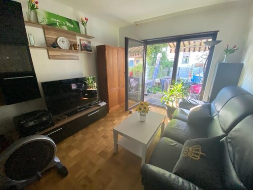 One attic room with shared room (living, dining, bathroom and kitchen)