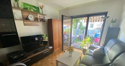 One attic room with shared room (living, dining, bathroom and kitchen)