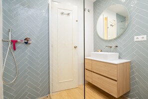 Shower, hair dryer