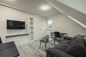 Standard Apartment, 1 Double Bed with Sofa bed, Non Smoking, City View | Living area - Heimbach Apartments Renchen (Renchen)
