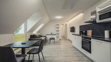 Elite Apartment, 1 Double Bed with Sofa bed, Non Smoking, City View | Living area