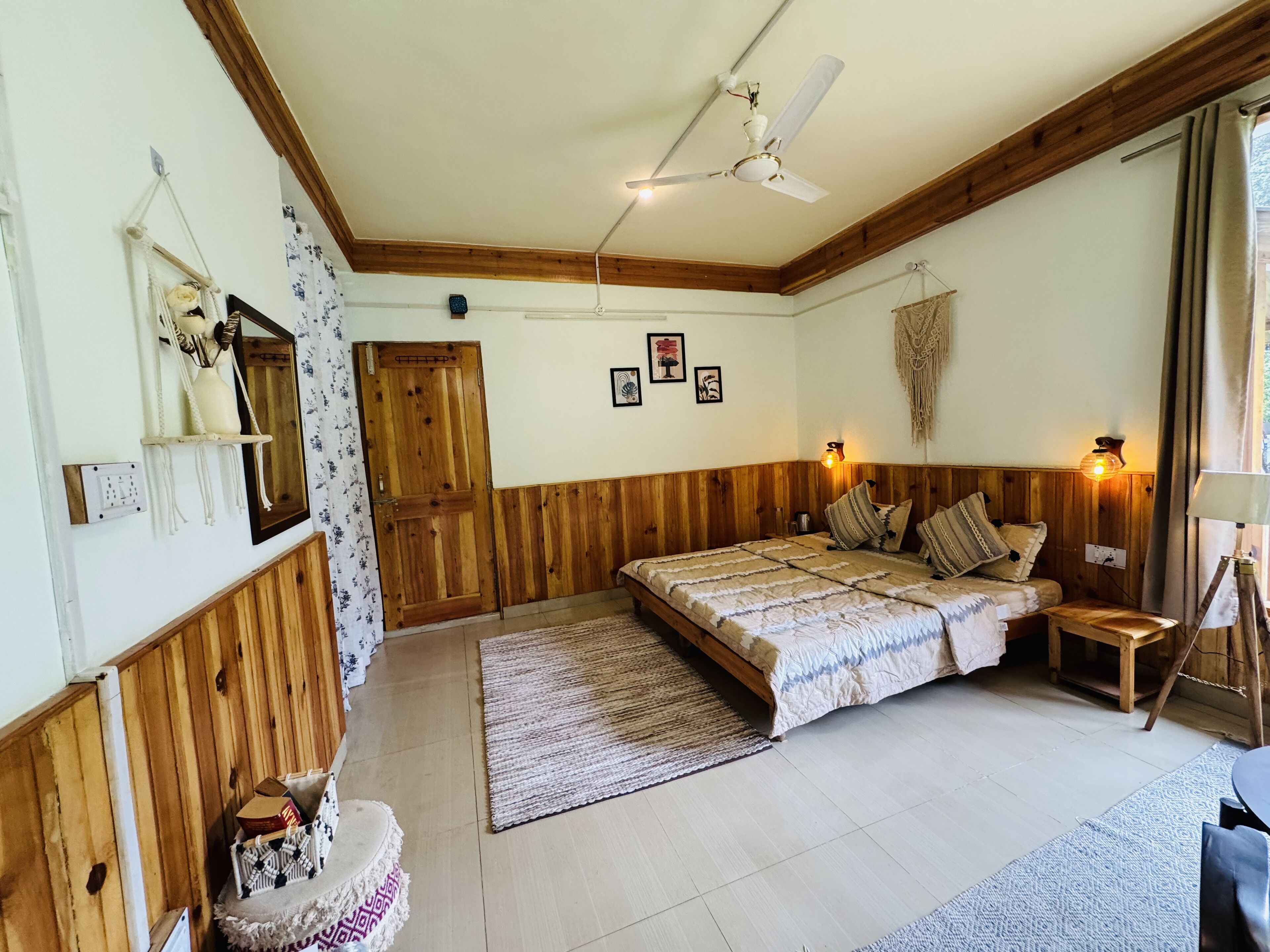 家庭四人房, 庭院景观 | 床单