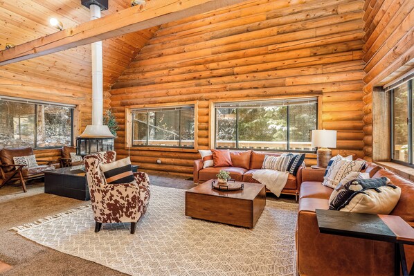 TV, fireplace, offices