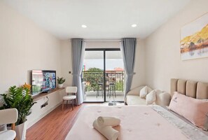 Basic Apartment, Balcony, City View | 1 bedroom, in-room safe, desk, laptop workspace - Saigon Royal View Residence & River (Ho Chi Minh City)