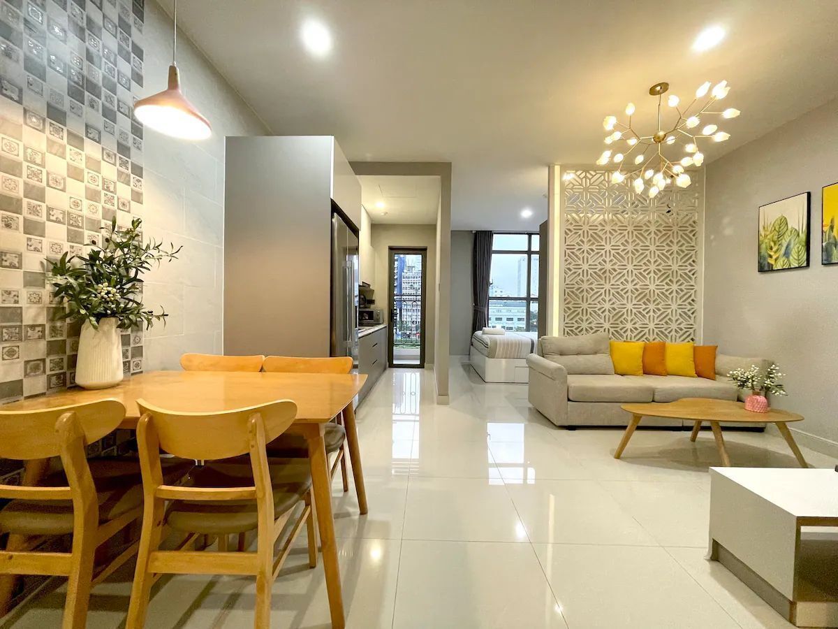 全景公寓, 陽台, 城市景觀 | 房內用餐區