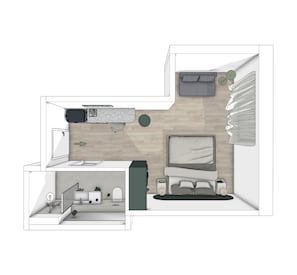 Kamar Double Keluarga | Denah