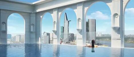 สระว่ายน้ำบนดาดฟ้า