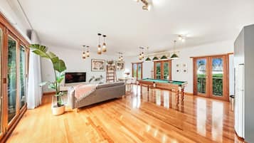 Smart TV, fireplace