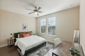 Desk, iron/ironing board, travel crib, free WiFi
