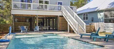 Et oppvarmet basseng