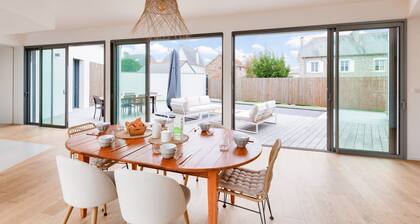 800m de la plage, maison neuve pour 10, piscine