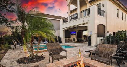Bright 5BR retreat w/ pool & fire pit
