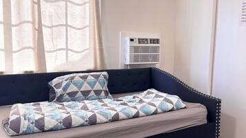 2 bedrooms, in-room safe, iron/ironing board, WiFi
