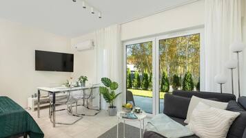 Smart TV, fireplace
