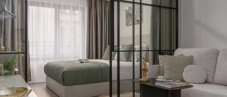 Superior Apartment, City View | Living area