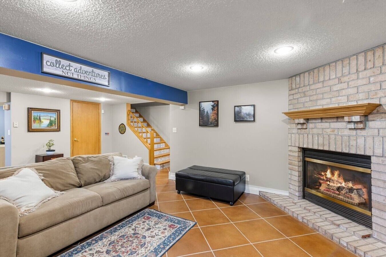 TV, fireplace, video games