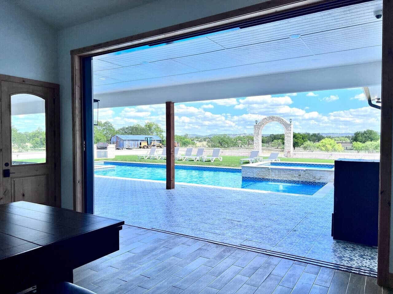 A heated pool