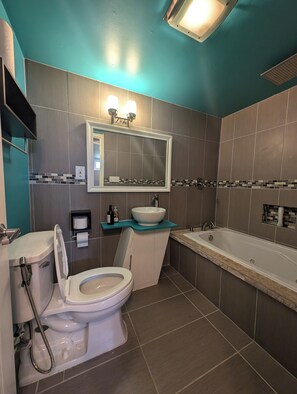 Shower, jetted bath, bidet, towels - cul-de-sec home 4BR 3.5 Baths Sleeps 7 Jacuzzi tub (Columbus)