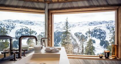 Antares Chalet LUNA skis aux pieds