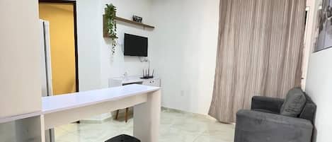 Apartment, Multiple Beds, Kitchen | Living area | 32-inch Smart TV with digital channels