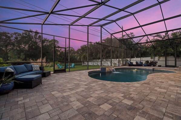Outdoor pool, a heated pool