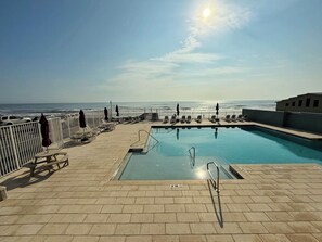 Outdoor pool, a heated pool