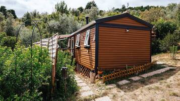 Casa rodante, 1 habitación, para fumadores, patio | Áreas de la propiedad