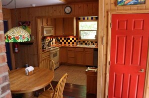 Private kitchen - “Edelweiss” - Nantahala Cabins Two-Bedroom Cabin -Offsite (Bryson City)