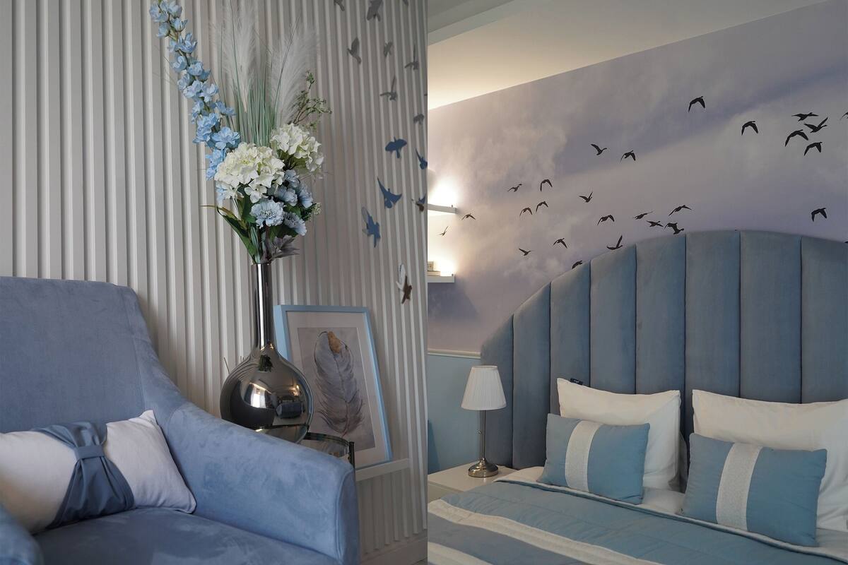 Phòng đôi Deluxe, 1 phòng ngủ, quang cảnh vườn nho, cạnh núi | Bộ đồ giường cao cấp, nệm cao su hoạt tính (memory foam) 