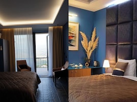 Quarto casal luxo, 1 quarto, vista para o vale, ao lado da montanha | Roupas de cama premium