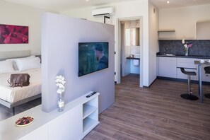 Standard Studio, Patio, Garden View | In-room safe, laptop workspace, iron/ironing board, free WiFi