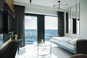 Luxury Studio, City View, 25th floor | Tempat tidur tambahan