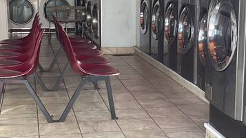 Laundromat downstairs.