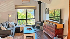 تلفزيون، مدفأة، تنس طاولة، كُتُب