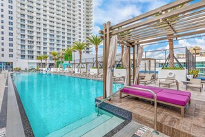 屋外プール、温水プール