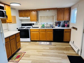 Kylskåp, mikrovågsugn, ugn och spishäll