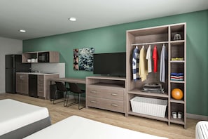 Suite, 2 grands lits, non-fumeurs | Bureau, Wi-Fi gratuit, draps fournis