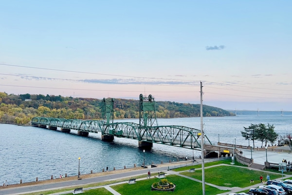The Historic Stillwater Lift Bridge is pedestrian only for walkers and bikers.