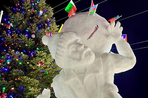 Downtown Event - World snow sculpture championships every January.
