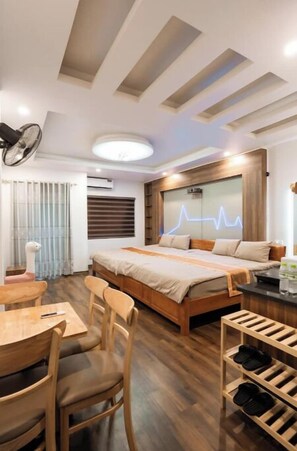 1 habitación, tabla de planchar con plancha, wifi y ropa de cama 