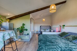 1 habitación y ropa de cama 