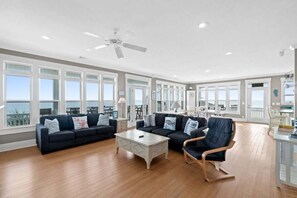 TV, offices - On the Rocks by Brunswick Vacation Rentals: 4BR OIB Retreat w/ Pool & Views (Ocean Isle Beach)